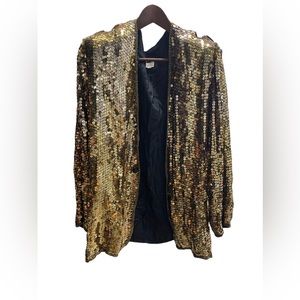 Renaissance Collection by Red Zipper Wearhouse (Unisex Gold Sequence Blazer)